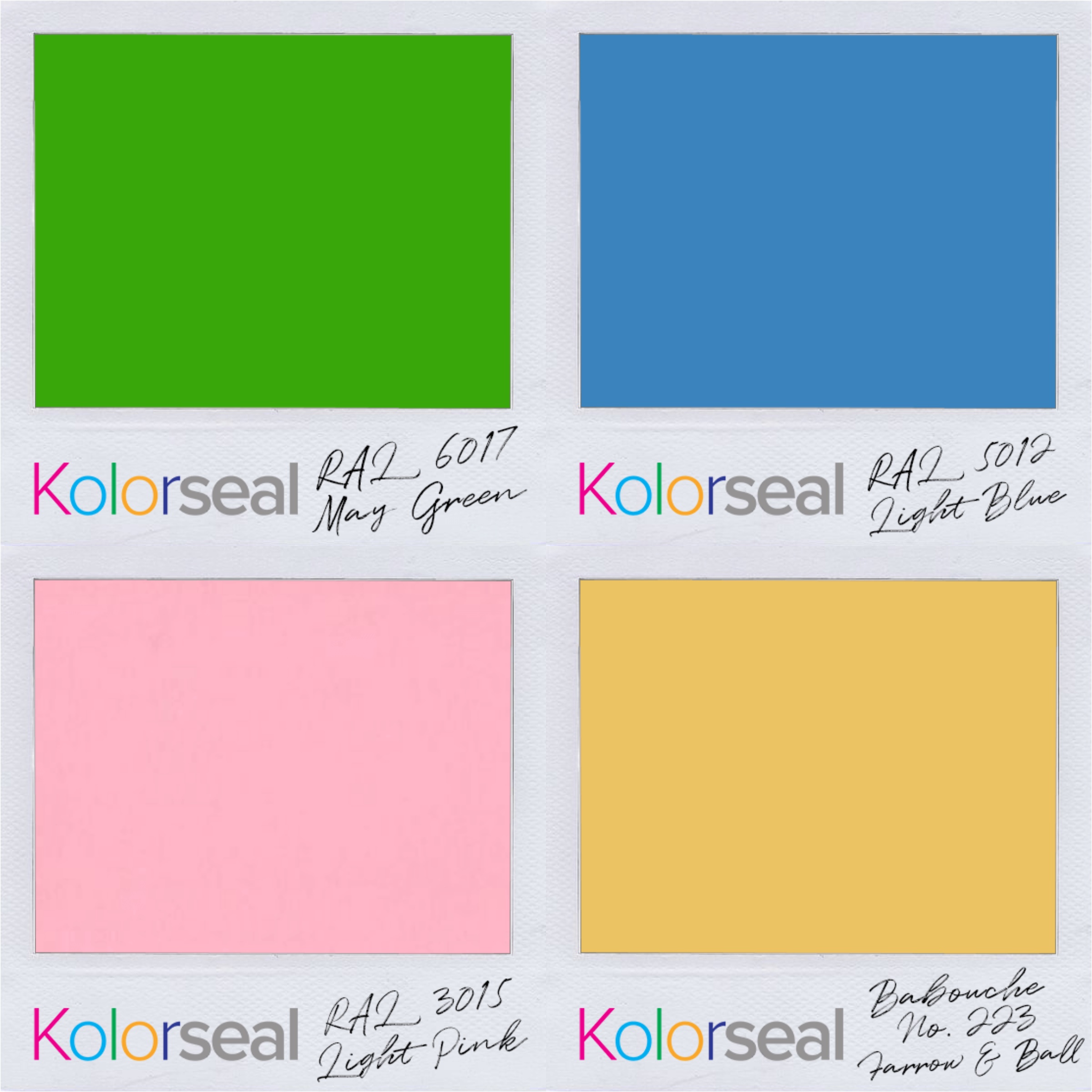 All colours provided