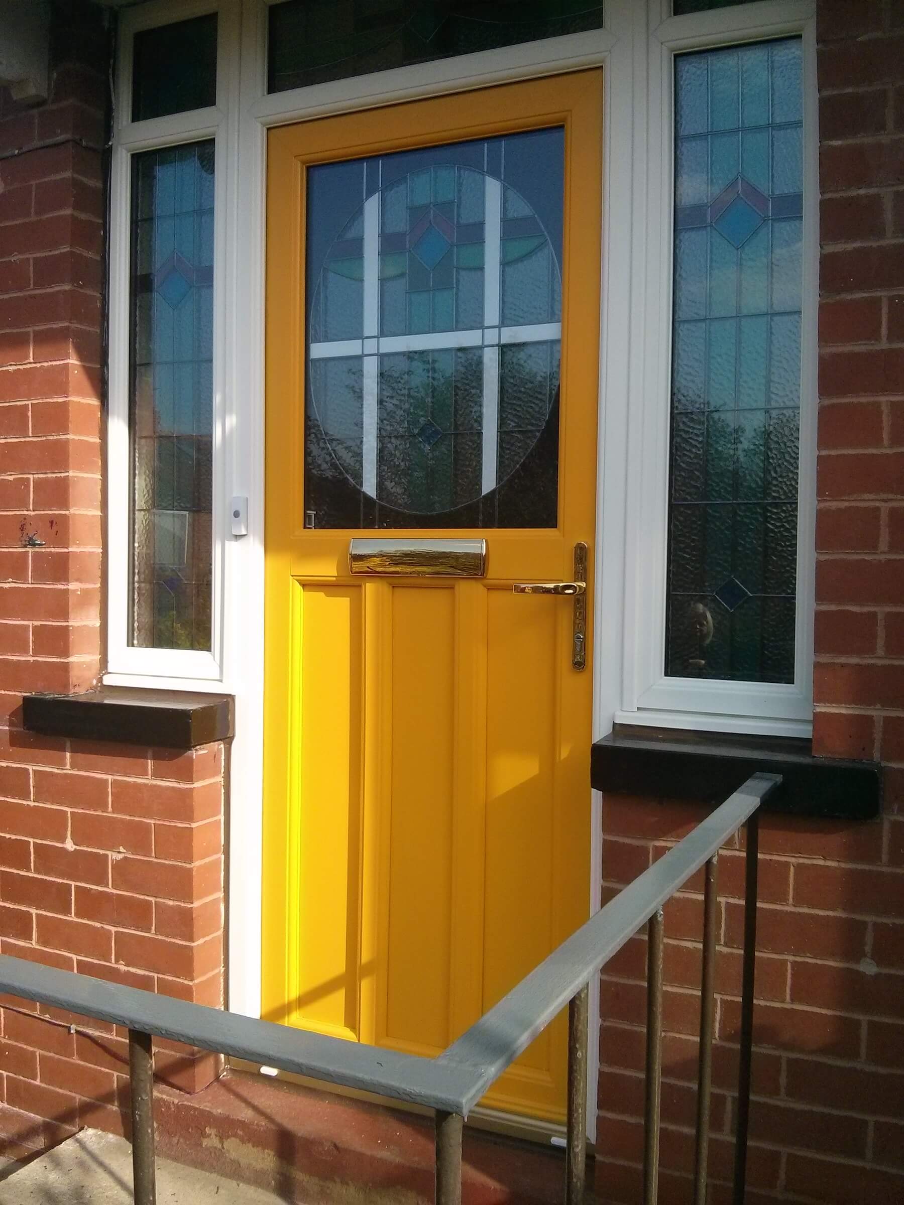 Bright yellow coated door