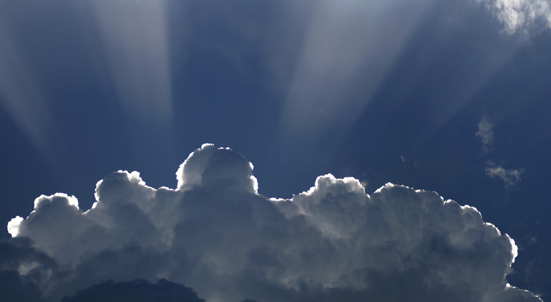 Clouds with light behind them