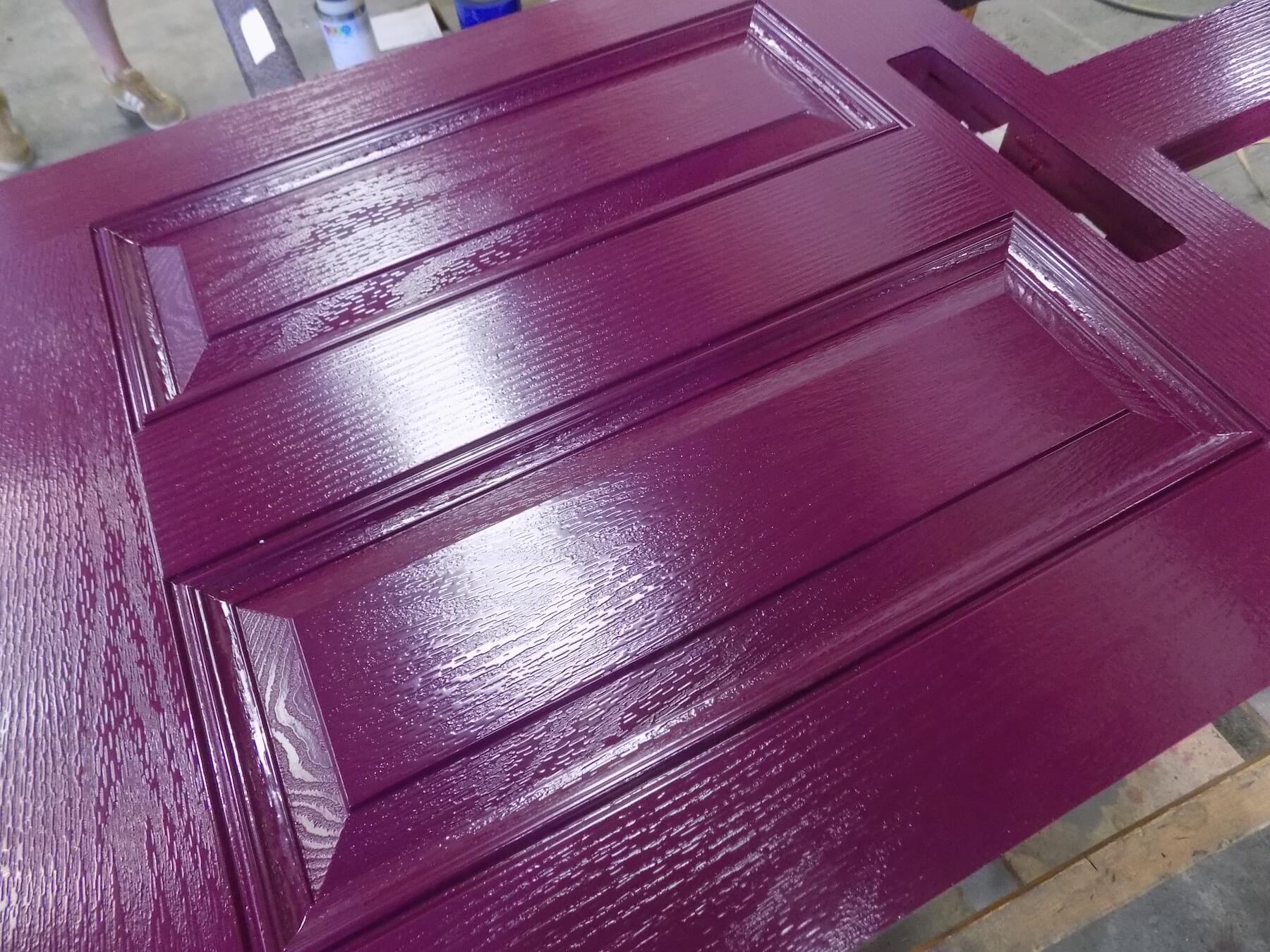 Fuchsia coated door