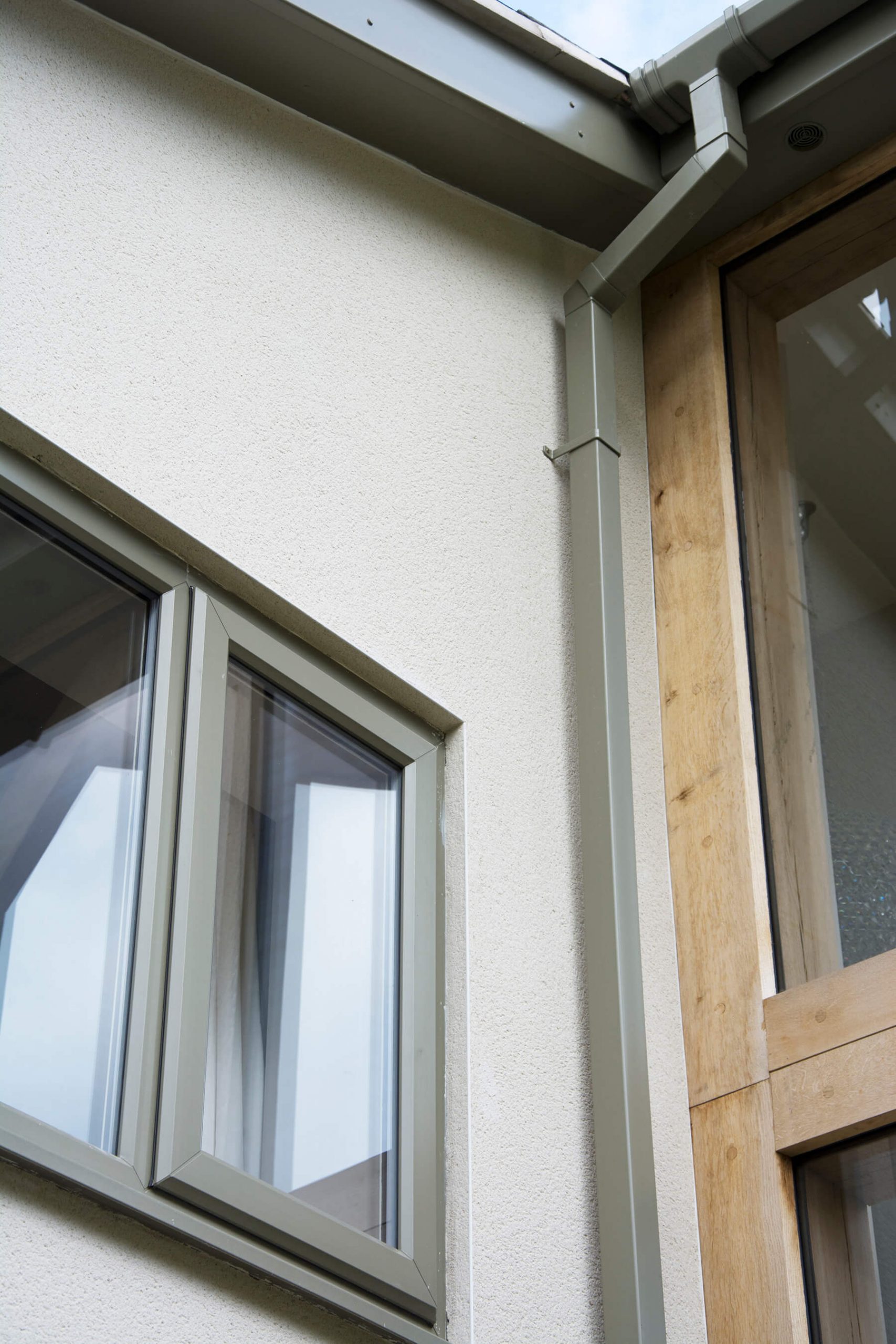 Close up of modern roofline