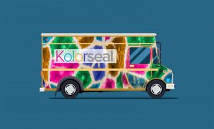 It's the Kolorseal van making a delivery.