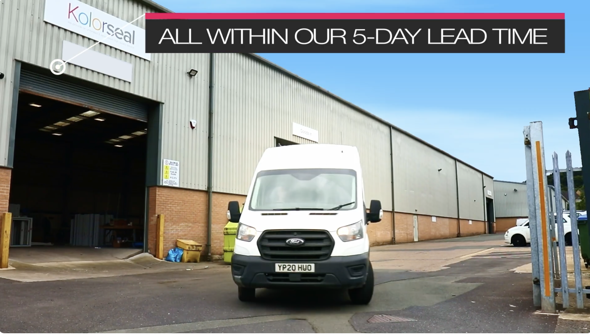 NO WAITING WITH KOLORSEAL’S 5-DAY LEAD TIMES